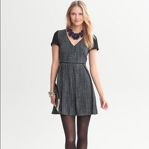 Banana Republic fit and flare tweed dress!